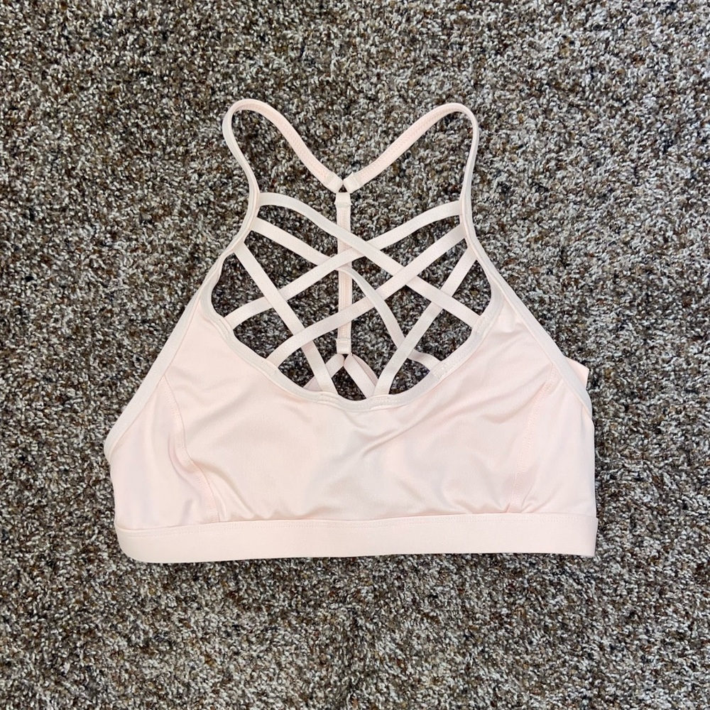 calia baby pink halter sports bra